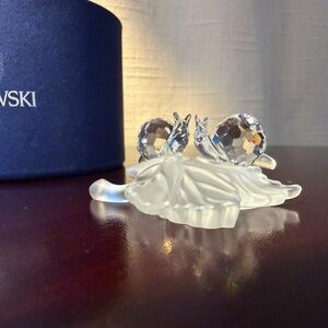 Swarovski Crystal Baby Snails on Leaf